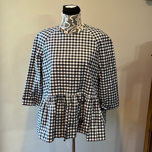 Victoria Beckham for Target Tops - Victoria Beckham for Target Black/White Plaid